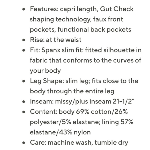 SPANX Jean-ish Capri Leggings Gray Python Large - Picture 10 of 10
